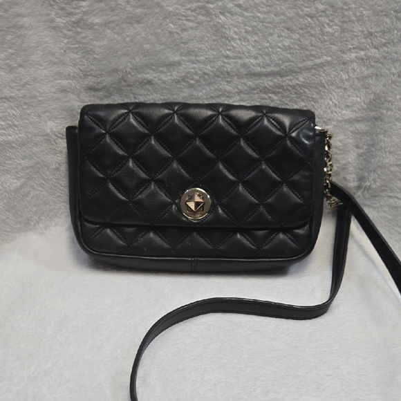 kate spade Handbags - Kate Spade Natalia Black Quilted Leather Turnlock Shoulder Bag